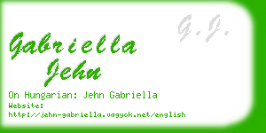 gabriella jehn business card